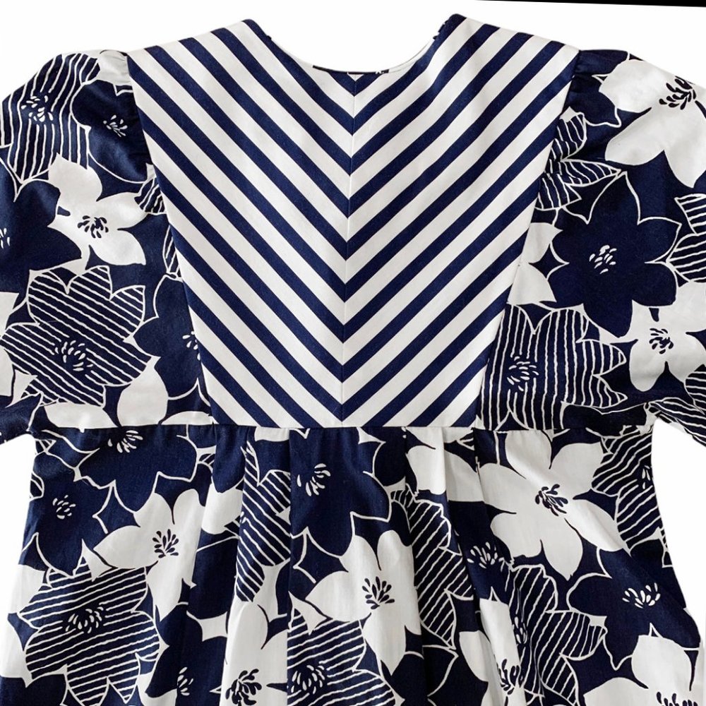 Vintage Liberty House of Hawaii Blue and White Floral MuuMuu Dress - Picture 7 of 9